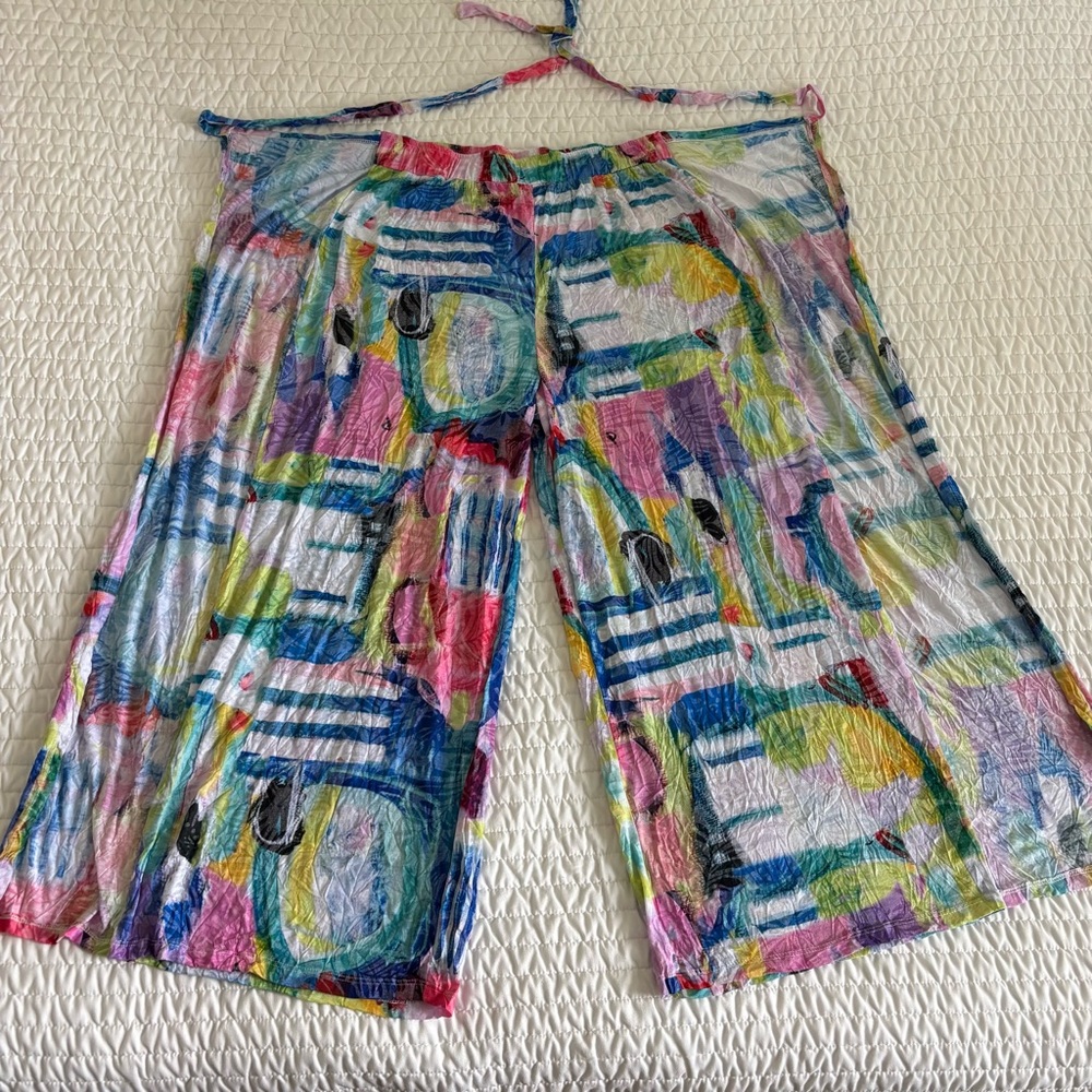 Vibrant Multicolor Wide Leg Jumpsuit - Picture 15 of 16